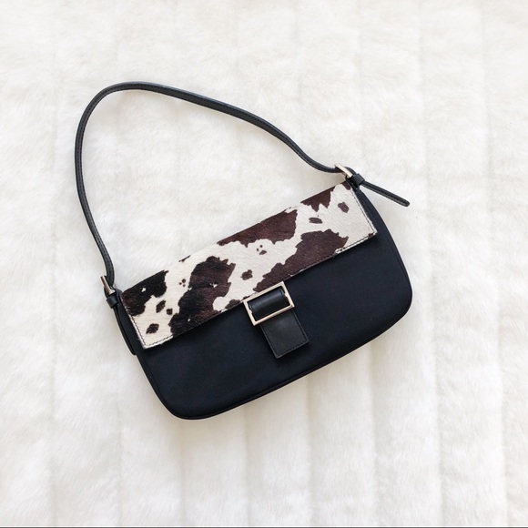 The Limited Handbags - The Limited Leather and Cloth Animal Print Bag